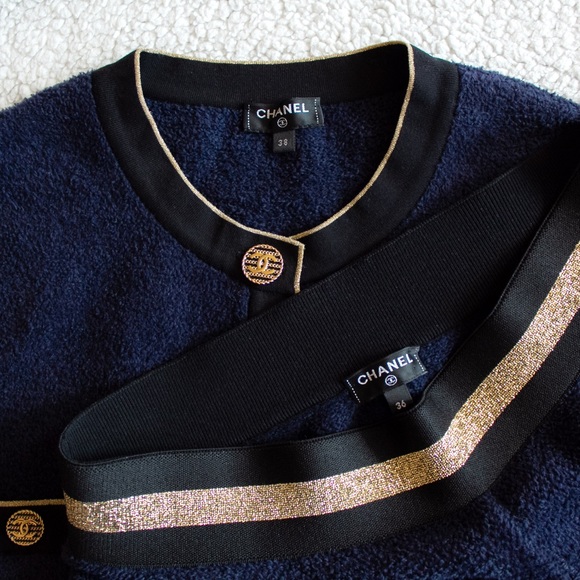 Chanel Cruise 2019 La Pausa Navy Cardigan Pants - Picture 7 of 13